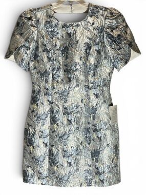 Adelyn Rae Silver Blue Shift Dress SZ S